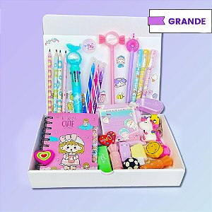 Kit Studies Kawaii com Caderninho 34 itens Tamanho G