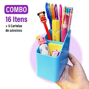 Combo Porta-Lápis 3 Divisórias