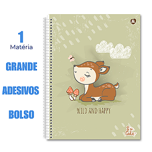 Caderno Universitário 80 Folhas So Cute Alce