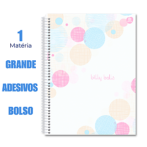 Caderno Universitário 80 Folhas Billy Balls Bolas Xadrez