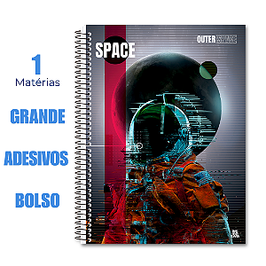 Caderno Universitário 80 Folhas Outer Space SPACE