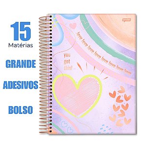 Caderno 15 Matérias 240 Folhas La Creme YOU GOT THIS