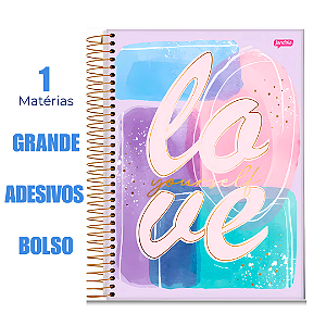 Caderno Universtiário 80 Folhas La Creme Love