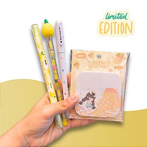Mini Kit Papelaria Fofa Frutinhas | edição limitada