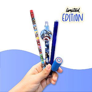 Mini Kit Papelaria Fofa Super-Heróis | edição limitada