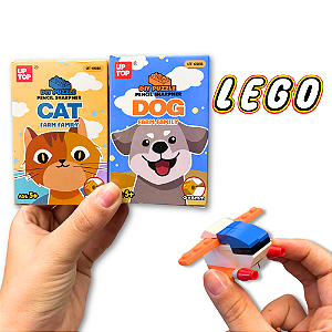 Apontador LEGO 3D para Montar Vários Temas