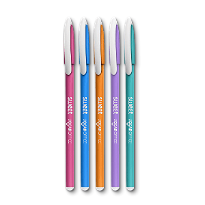 Conjunto 5 Canetas Perfumadas Sweet Ponta 0.7 mm