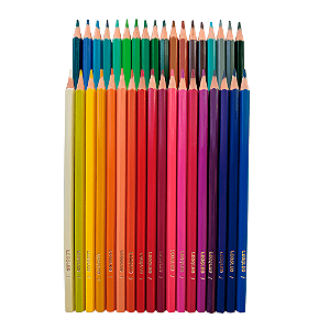 Lápis 36 Cores Resina Sextavado Flexível Leo&Leo