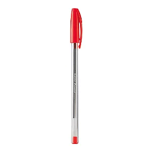 Caneta Esferográfica Vermelha Básica Bazze Prisma 1.0 mm