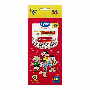 Conjunto 12 Lápis de Cor Sextavado Turma da Mônica