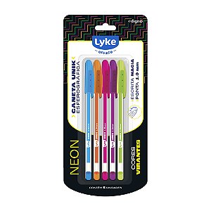 Conjunto 5 Canetas Esferográficas Unik 1.0 mm