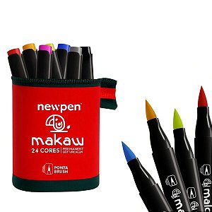 Conjunto 24 Brush Pen MAKAW Artmaker