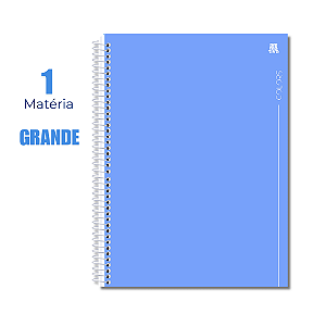 Caderno Universitário 1 Matéria 80 Folhas Colors Azul Animativa
