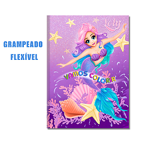 Caderno de Colorir Sereia Loly 8 Folhas