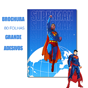 Caderno Brochura Grande 80 Folhas Superman Globo