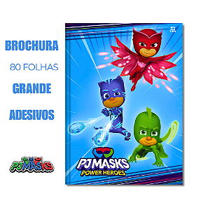Caderno Brochura Grande PJ Masks Super Poderes