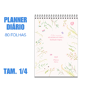 Planner Diário Detalhes 80 Folhas 1/4 Animativa