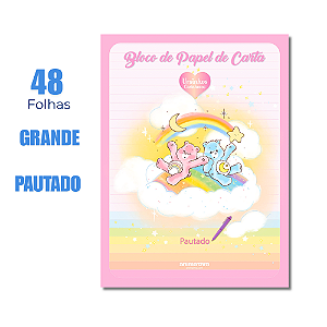 Bloco de Cartas Pautado 48 Folhas Ursinhos Carinhosos