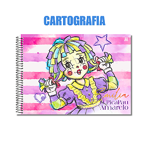 Caderno de Desenho PicaPau Amarelo Emília