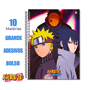 Caderno Universitário 10 Matéria Naruto Shippuden Laços