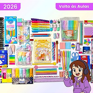 Kit Caderneta Luxo Volta às Aulas