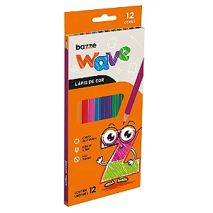 Conjunto 12 Lápis de Cor Bazze Wave