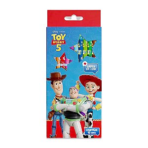 Caixa 12 Lápis de Cor Toy Story 5 Cores Vibrantes
