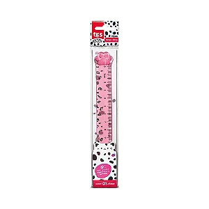 Régua Fofa 15 Cm Pets 2 Cores Miau-Line