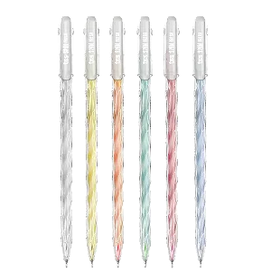 Caneta Gel Tris Spin Regular Escrita Fluida 6 Cores TRIS