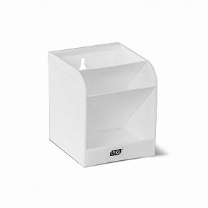Organizador de Mesa Porta Canetas 3 Divisórias Branco Lyke