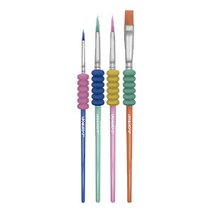 Pincel Ergonômico Emborrachado Pontas Redonda e Chata