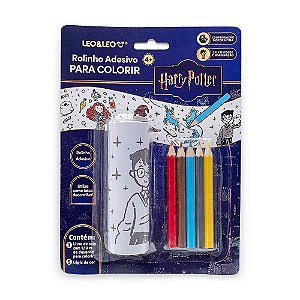 Rolo de Colorir Adesivo1,10m x 10cm Harry Potter Conjunto Lápis de Cor