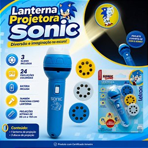 Lanterna Projetora Sonic Infantil Divertida
