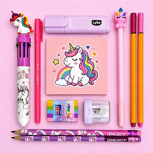 Mini Kit Papelaria Unicórnio