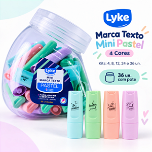 Marca Texto Mini Pastel Lyke 4 Cores