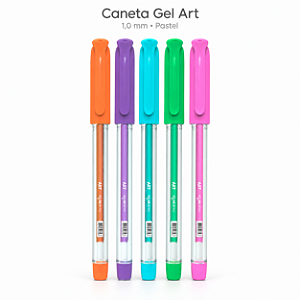 Caneta Gel Art 5 Cores Pastel 1.0 mm