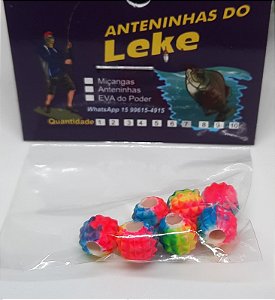 Miçanga do Lek - Abacaxi rosa/azul/amarelo/verde