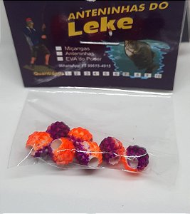 Miçanga do Lek - Abacaxi Laranja/roxo
