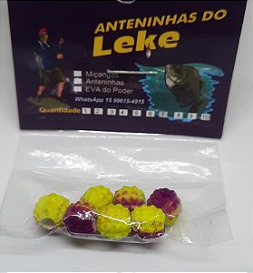 Miçanga do Lek - Abacaxi amarelo/roxo