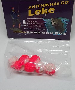 Miçanga do Lek - Abacaxi rosa/branco