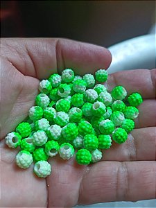 Miçanga do Lek - Abacaxi verde/branco