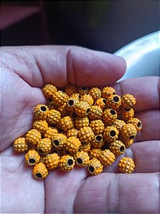 Miçanga do Lek - Abacaxi Laranja claro/preto