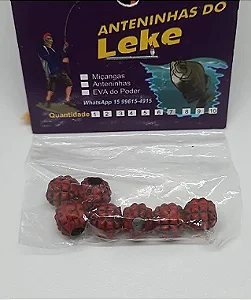 Miçanga do Lek - Abacaxi Vermelho/Preto