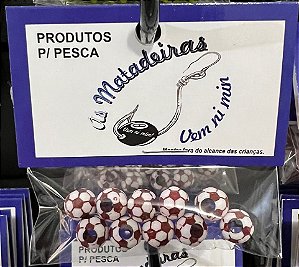 Miçangas As Matadeira - Bola de futebol Branca/vermelha
