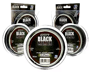 LINHA MONOFILAMENTO SOFT BLACK  MAMBA 0,37 mm - 300 m - 1 UNIDADE