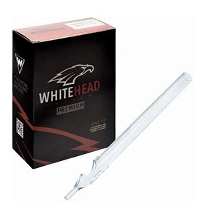 Ponteira Long Tip White Head Premium Tattoo Tatuagem 50un