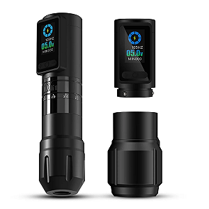 Maquina Pen Ez Tattoo Inferno com Ajuste de Curso （2.0mm-4.5mm）- Cor Preto Total
