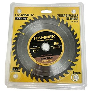 Disco de Serra para Madeira 40D 7.1/4" Hammer