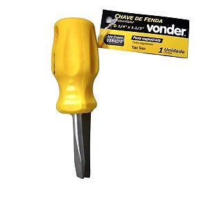 Chave de Fenda Toco (J) 1/4 x 1.1/2" CRV Vonder