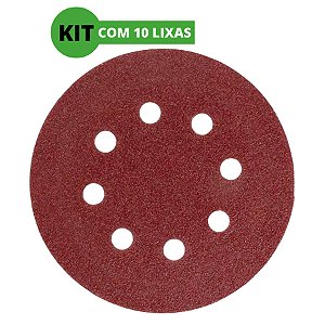Disco Lixa Aderente com Furo Grão 40 125mm Fertak